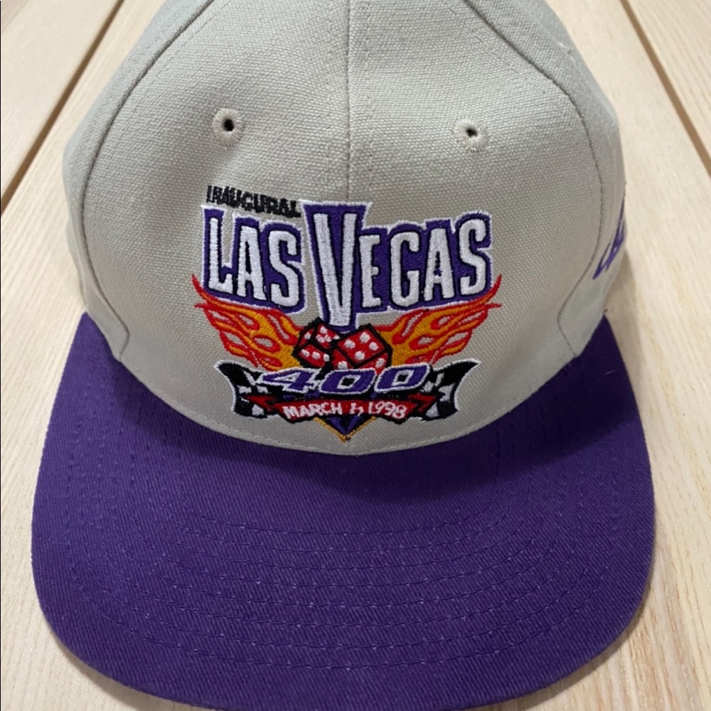 Vtg 1998 The Las Vegas 400 Strap Back Hat Youth OS